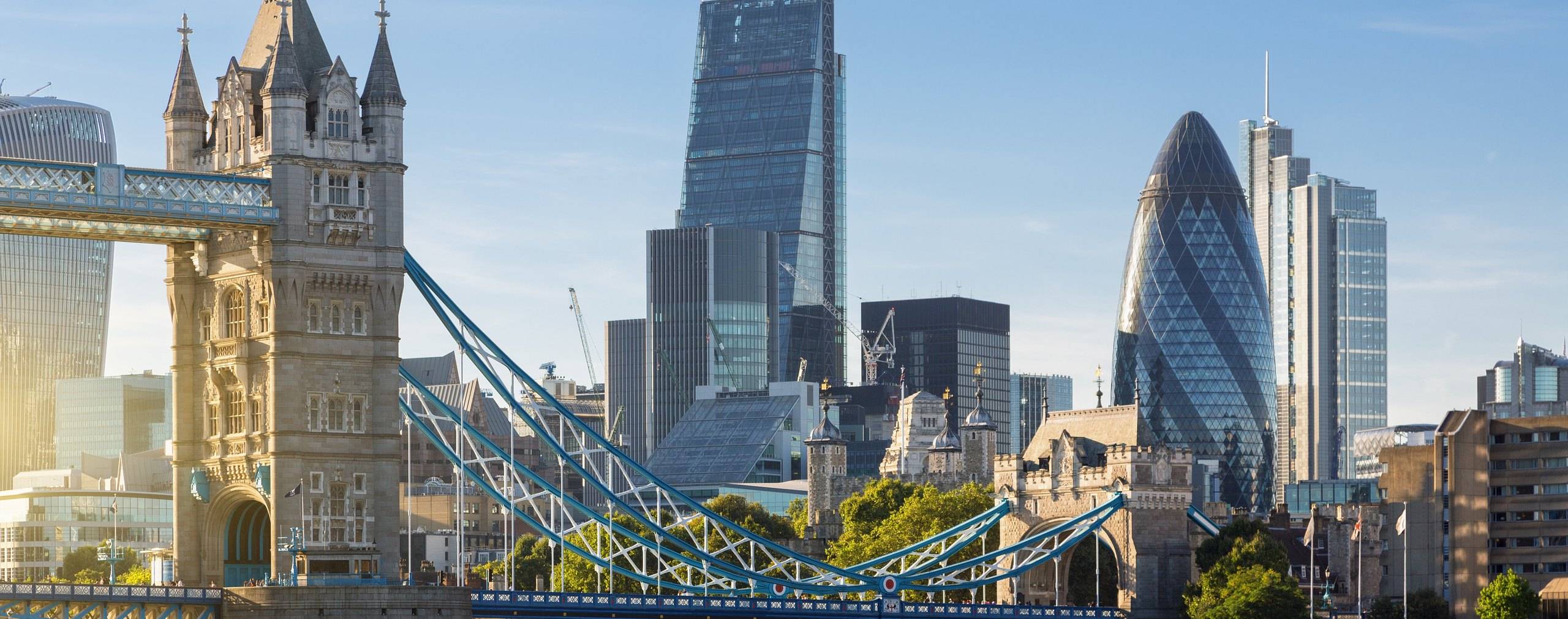 London skyline and Tower Bridge